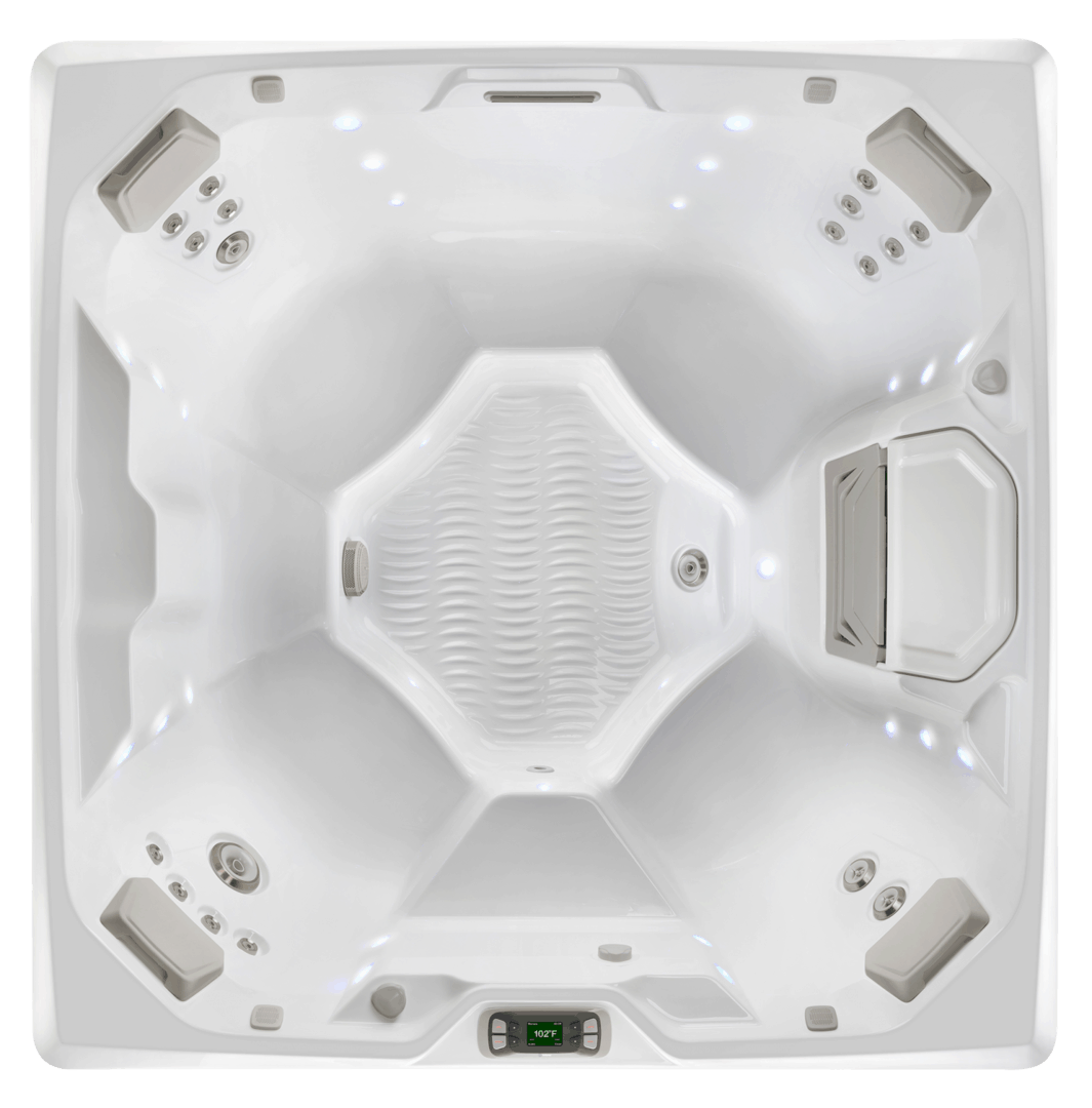 1HotSpring-Limelight-2018-Beam-AlpineWhite-Overhead HotSpring Limelight Beam -ulkoporealtaan sisätilat