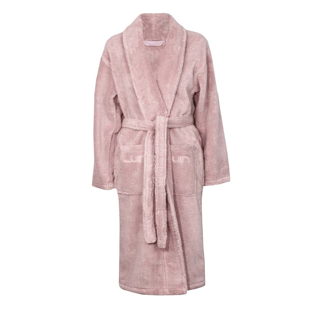 Luin Living Dusty Rosen värinen kylpytakki tuotekuvana
